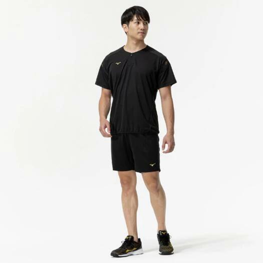 ミズノプロ クーリングビートアップ 接触冷感 半袖 トレーニングシャツ ユニセックス メンズ レディース アイスタッチ 夏用 吸汗速乾 スポーツ 練習用 ブラック 09 12jccx3509