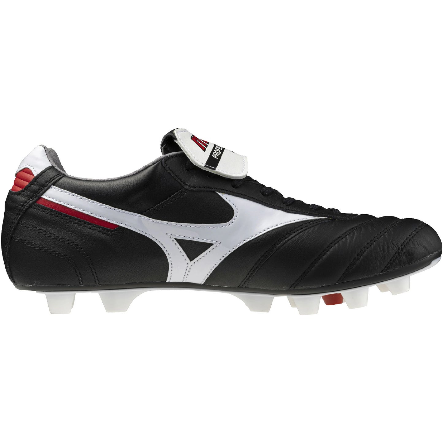 MIZUNO(ミズノ)モレリアII JAPAN P1GA250001 天然皮革 サッカースパイク 固定式 2E 幅広対応 日本製 トップモデル モレリア 40周年記念モデル ブラック×ホワイト p1ga250001