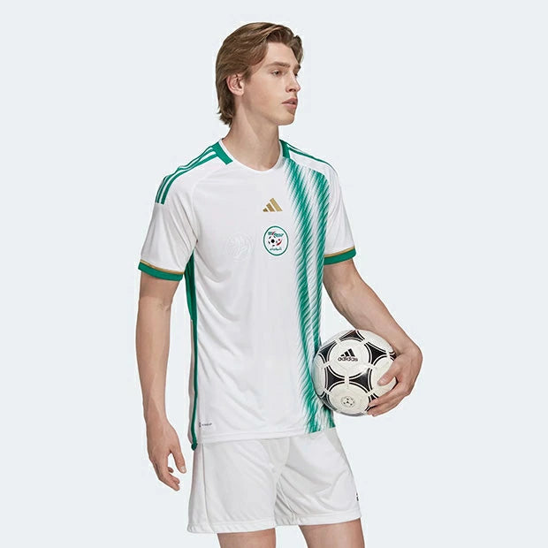 【在庫処分セール】アディダス アルジェリア代表 2022 ホーム レプリカユニフォーム 半袖 メンズ サッカー インターロック ホワイト×グリーン if148