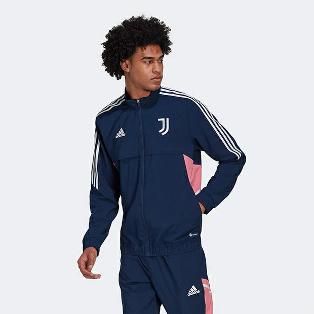 【在庫処分セール】ユベントス ジャケット メンズ EU プレゼンテーションジャケット adidas 大人用 スリムフィット サッカー 移動着 正規品 セリエA リサイクル素材使用 mmu00