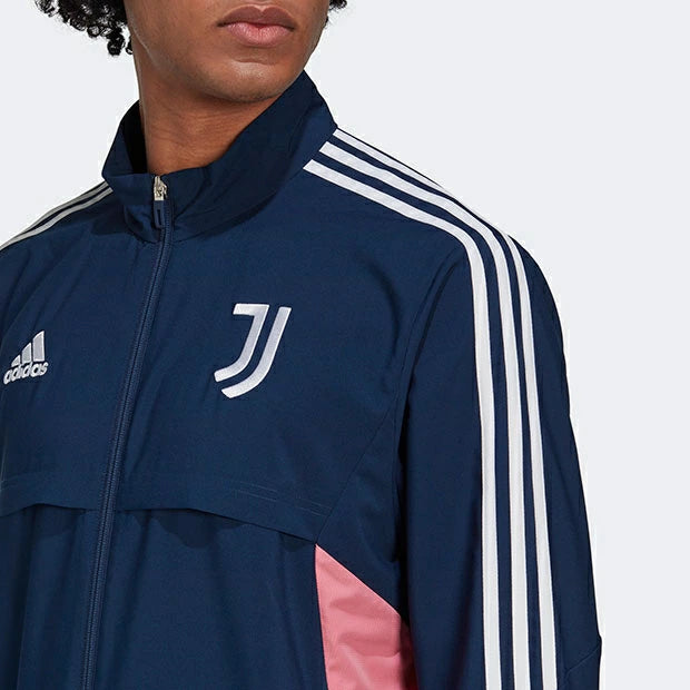 【在庫処分セール】ユベントス ジャケット メンズ EU プレゼンテーションジャケット adidas 大人用 スリムフィット サッカー 移動着 正規品 セリエA リサイクル素材使用 mmu00