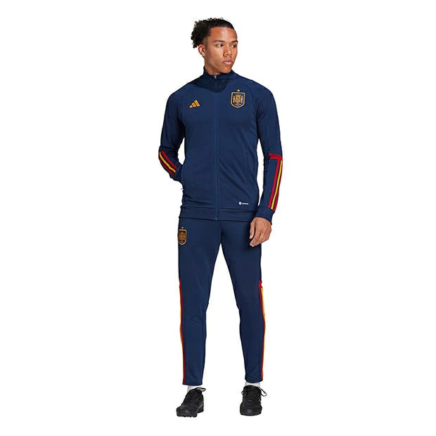 【在庫処分セール】スペイン代表 トラックスーツ 上下セット メンズ adidas ジャージ 大人用 サッカー トレーニングウェア 公式 選手着用モデル リサイクル素材 hl406
