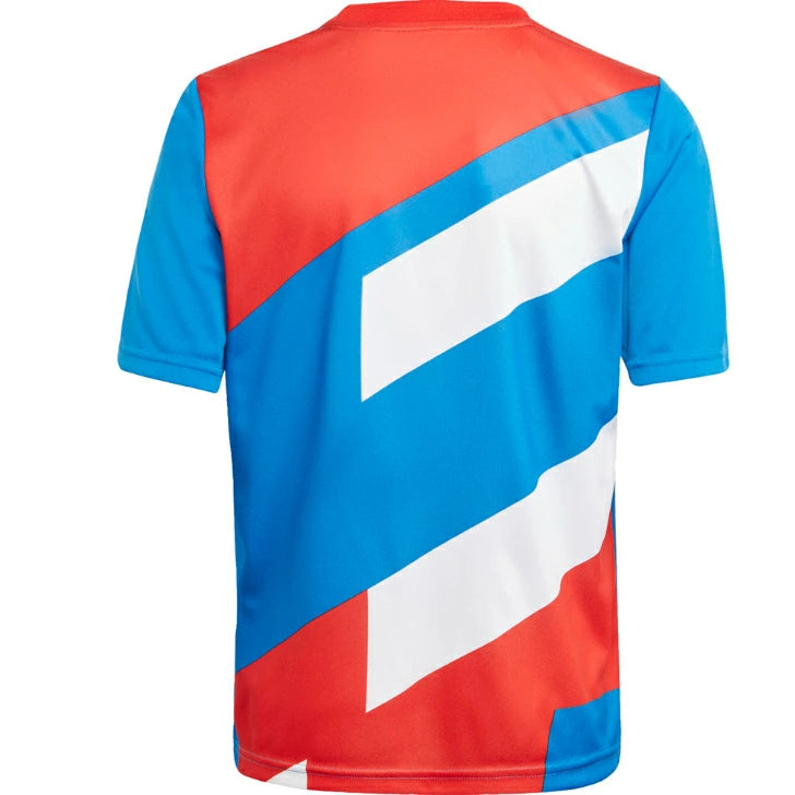 アディダス ジュニア バイエルンミュンヘン プレマッチシャツ キッズ 半袖 サッカーウェア 練習着 AEROREADY adidas Bayern Munich mlm54