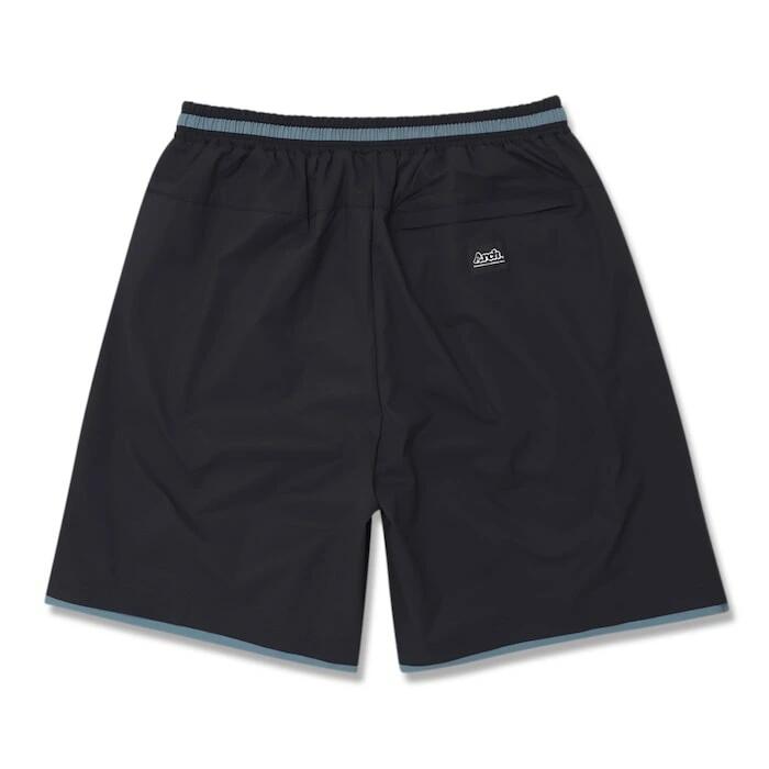 Arch アーチ Switching Hem Shorts ブラック バスパン バスケットボール ショーツ メンズ 練習 試合 短パン 吸汗速乾 b125-116