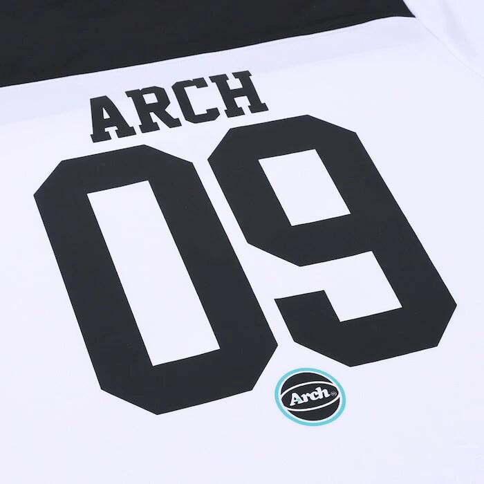 Arch アーチ Football Tee DRY ホワイト バスケットボール Tシャツ メンズ 半袖 吸汗速乾 練習 試合 t125-128