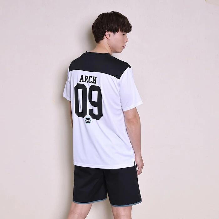 Arch アーチ Football Tee DRY ホワイト バスケットボール Tシャツ メンズ 半袖 吸汗速乾 練習 試合 t125-128