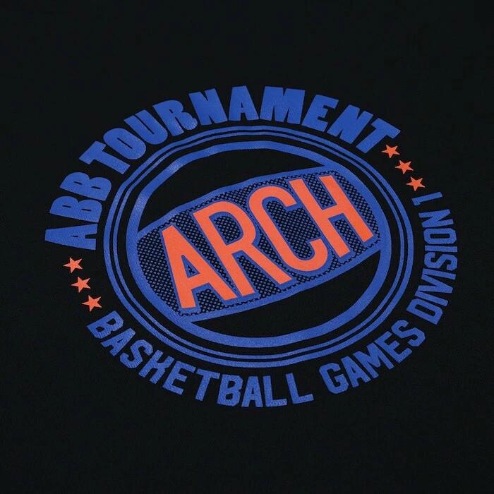 Arch アーチ Tournament Tee DRY ブラック バスケットボール Tシャツ メンズ 半袖 吸汗速乾 練習 試合 ライフスタイル t125-132