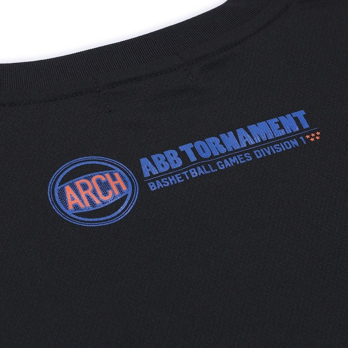 Arch アーチ Tournament Tee DRY ブラック バスケットボール Tシャツ メンズ 半袖 吸汗速乾 練習 試合 ライフスタイル t125-132