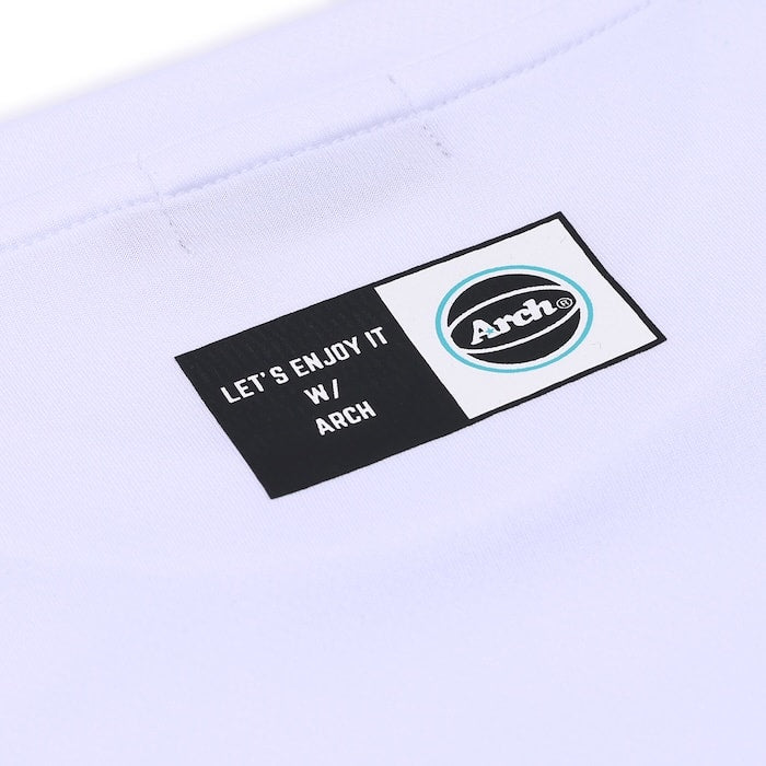 Arch アーチ Icon Tee DRY ホワイト バスケットボール Tシャツ メンズ 半袖 吸汗速乾 練習 試合 ライフスタイル t125-137