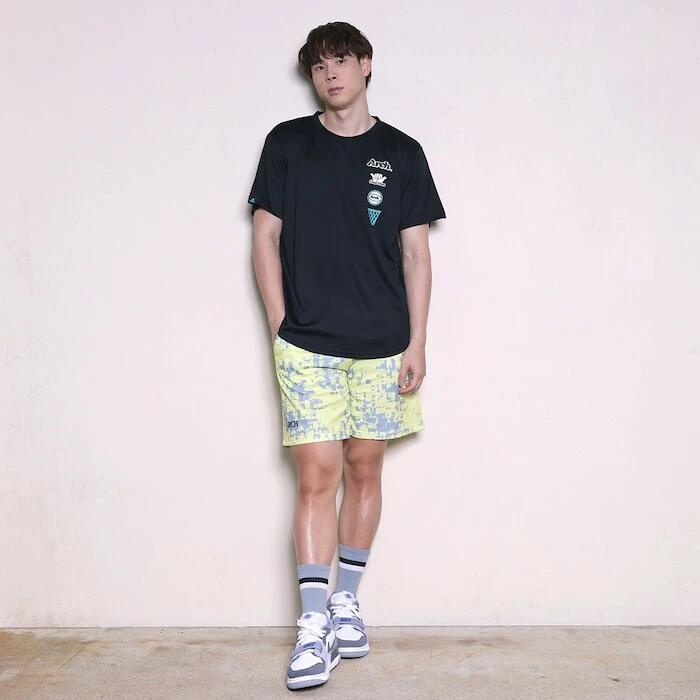 Arch アーチ Icon Tee DRY ブラック バスケットボール Tシャツ メンズ 半袖 吸汗速乾 練習 試合 ライフスタイル t125-138