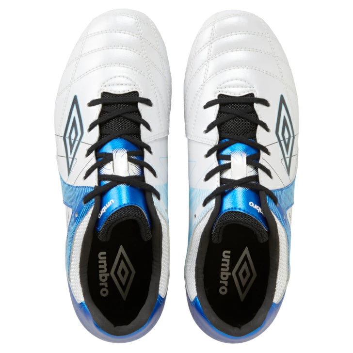 UMBRO アンブロ アクセレイター RB JR WIDE HG ジュニア ワイドモデル サッカースパイク UF5SFCB1J ホワイト×ブルー×ブラック uf5sfcb1j