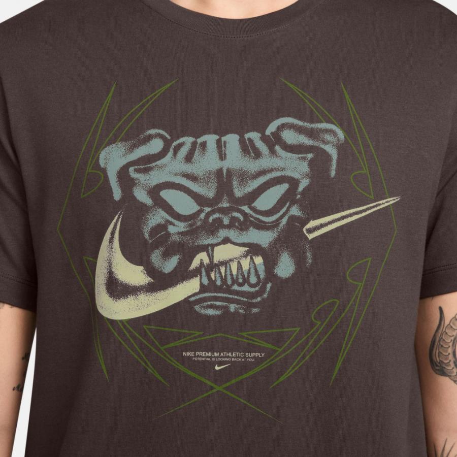 ナイキ Tシャツ メンズ 半袖 モダン フィットネス コットン トレーニングウェア NIKE Modern Fitness S/S Tee ジム 黒 茶 緑 hv4140
