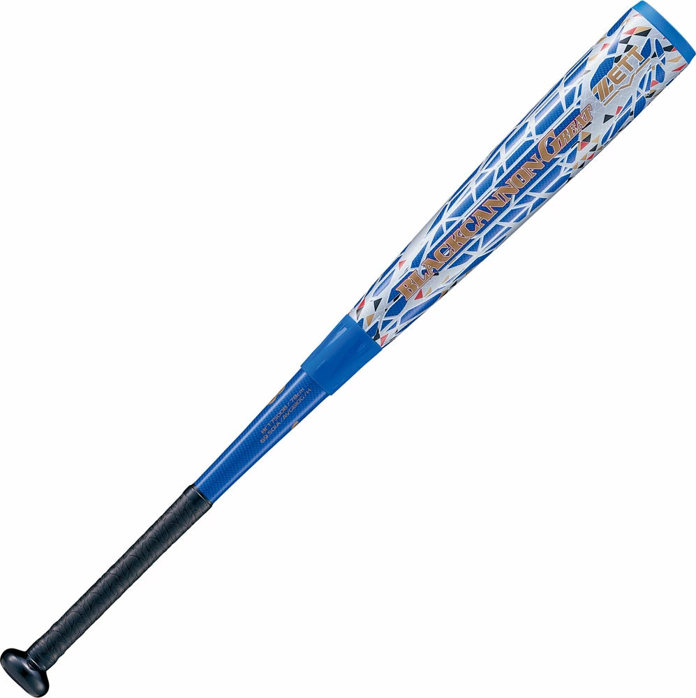 【在庫処分セール】ZETT ゼット 少年野球 軟式 バット ブラックキャノン GREAT 80cm FRP製 カーボン J号ボール対応 ジュニア用 トップバランス 野球 少年軟式バット bct75000fw