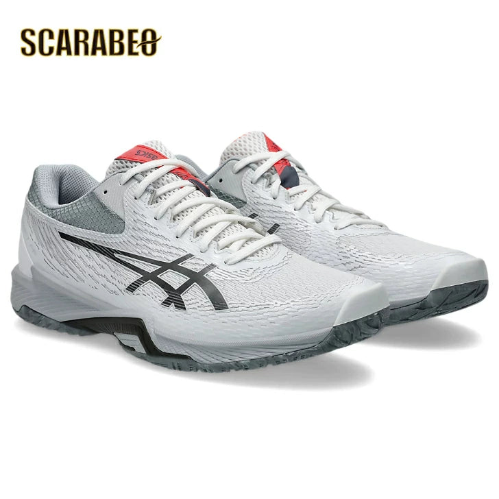 ASICS アシックス バレーボールシューズ メンズ V-SWIFT FF 4 ホワイト ガンメタル 1053A066-102 インドアシューズ 室内用 男性用 軽量 クッション 安定性 1053a066-102