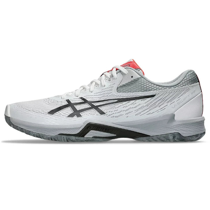 ASICS アシックス バレーボールシューズ メンズ V-SWIFT FF 4 ホワイト ガンメタル 1053A066-102 インドアシューズ 室内用 男性用 軽量 クッション 安定性 1053a066-102