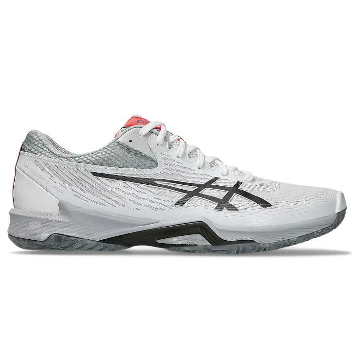 ASICS アシックス バレーボールシューズ メンズ V-SWIFT FF 4 ホワイト ガンメタル 1053A066-102 インドアシューズ 室内用 男性用 軽量 クッション 安定性 1053a066-102