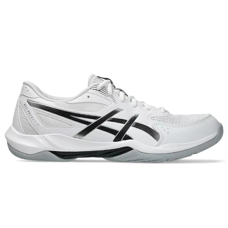 ASICS アシックス バレーボールシューズ メンズ レディース ワイド GEL-ROCKET 12 ゲルロケット 12 WIDE ホワイト ブラック 1073A081-101 エントリーモデル クッション 安定性 1073a081-101