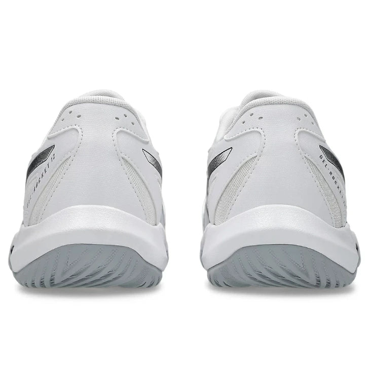 ASICS アシックス バレーボールシューズ メンズ レディース ワイド GEL-ROCKET 12 ゲルロケット 12 WIDE ホワイト ブラック 1073A081-101 エントリーモデル クッション 安定性 1073a081-101