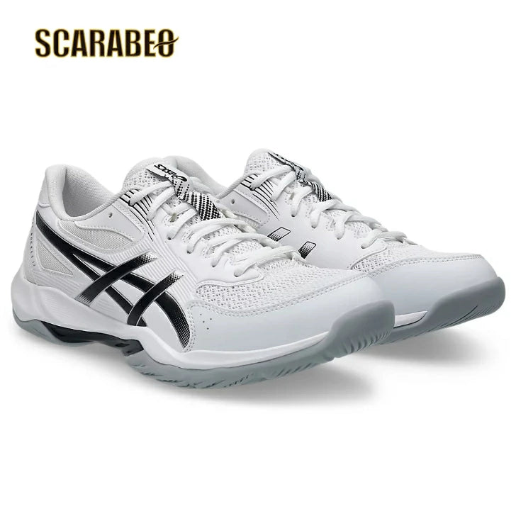 ASICS アシックス バレーボールシューズ メンズ レディース GEL-ROCKET 12 ゲルロケット 12 ホワイト ブラック 1073A080-101 エントリーモデル クッション 安定性 STANDARD 1073a080-101