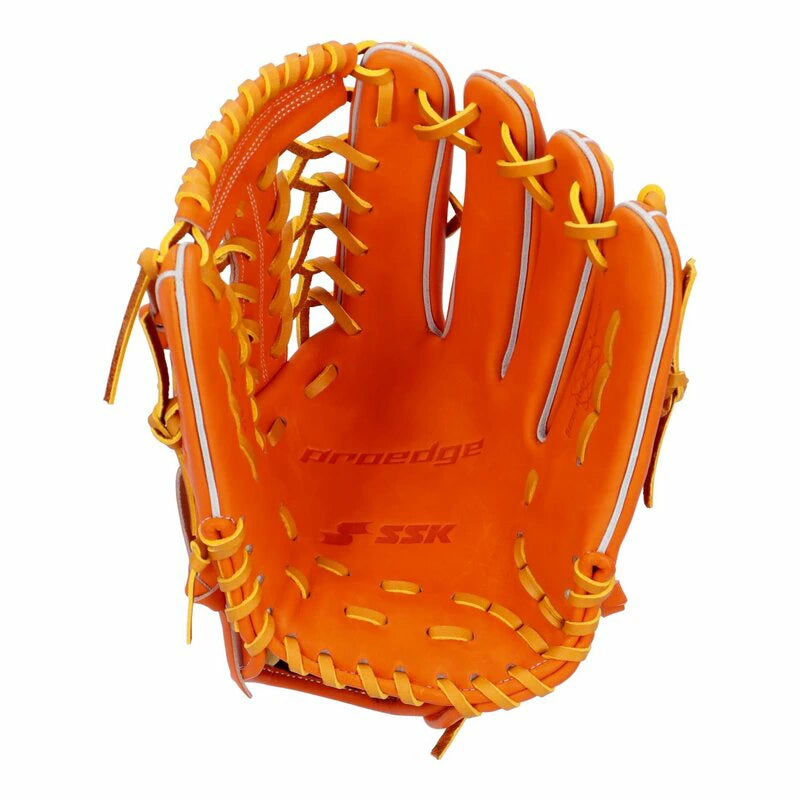 野球 硬式 グローブ 外野手用 SSK エスエスケイ Proedge プロエッジシリーズB 硬式グラブ 大人 一般用 高校野球対応 天然皮革 サイズ18 グラブ袋付き オレンジ ライトオレンジ ブラック キャメル コルクタン Bオレンジ pkb874