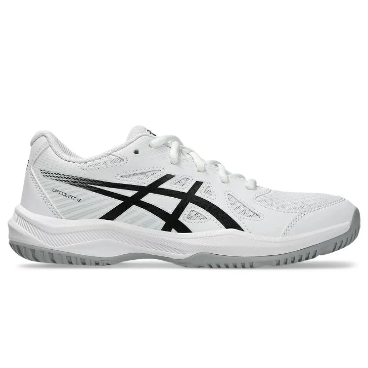 ASICS アシックス UPCOURT 6 GS アップコート6 ジュニア キッズ バレーボールシューズ インドアシューズ 子供用 室内シューズ ホワイト×ブラック 1074A045.101 1074a045-101