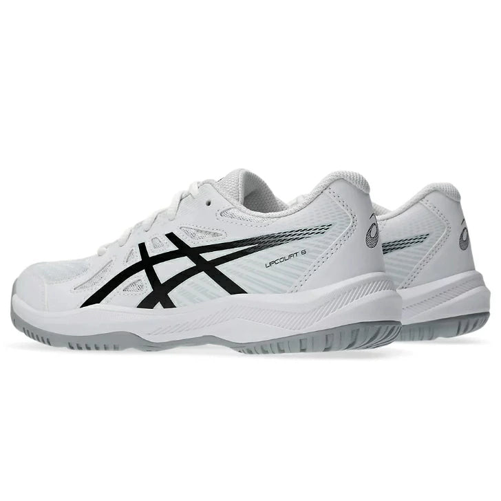 ASICS アシックス UPCOURT 6 GS アップコート6 ジュニア キッズ バレーボールシューズ インドアシューズ 子供用 室内シューズ ホワイト×ブラック 1074A045.101 1074a045-101