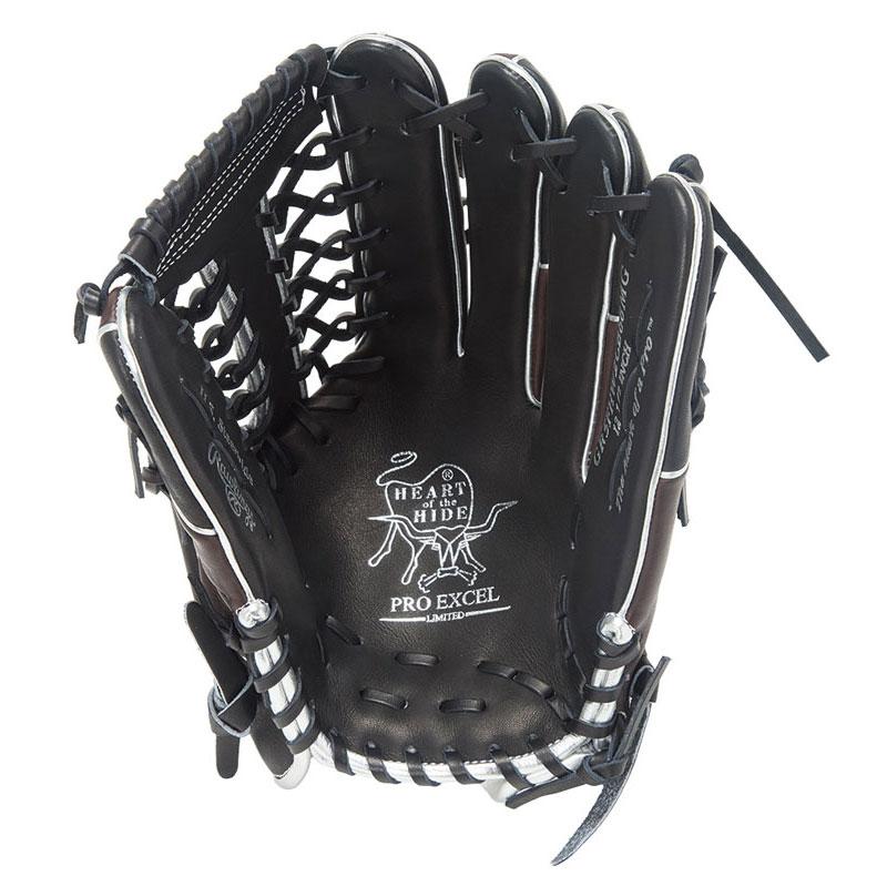 ローリングス Rawlings 軟式グローブ HOH PRO EXCEL Wizard #02 COLORS 外野手用 12.5インチ 軟式用グラブ USステアレザー ブラック/チョコ 右投げ 左投げ gr5fhw2cb88mg