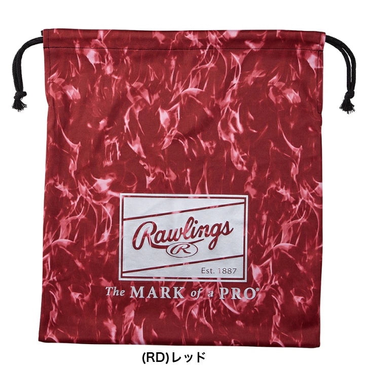 ローリングス Rawlings グラブ袋 グローブ袋 巾着バッグ グラブメンテナンス用品 EAC15F02 昇華グラフィック ブラック レッド ロイヤルブルー 野球 ソフトボール eac15f02