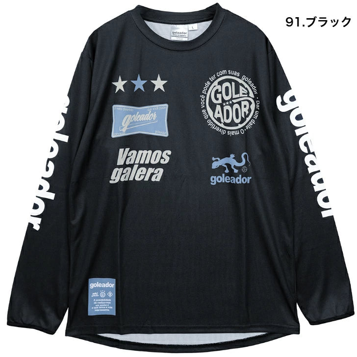 ゴレアドール goleador ジュニア ロングプラクティスシャツ SignBoardデザイン サッカー フットサル 長袖 G-2651 g-2651