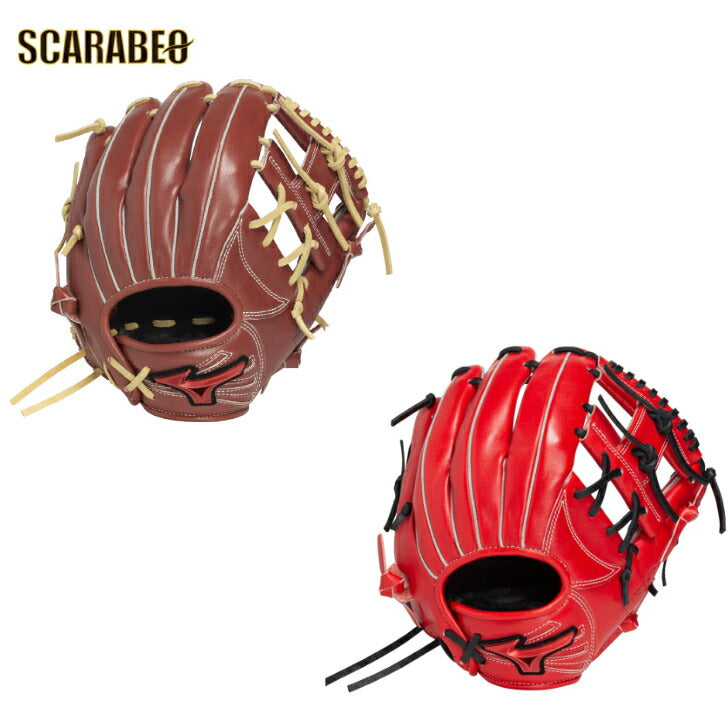 ミズノ ソフトボール グローブ グラブ 内野手用 ウィルドライブ レッド IBE限定 サイズ9 一般用 大人用 1AJGS33513 MIZUNO 牛革 2025年秋冬 1ajgs33513