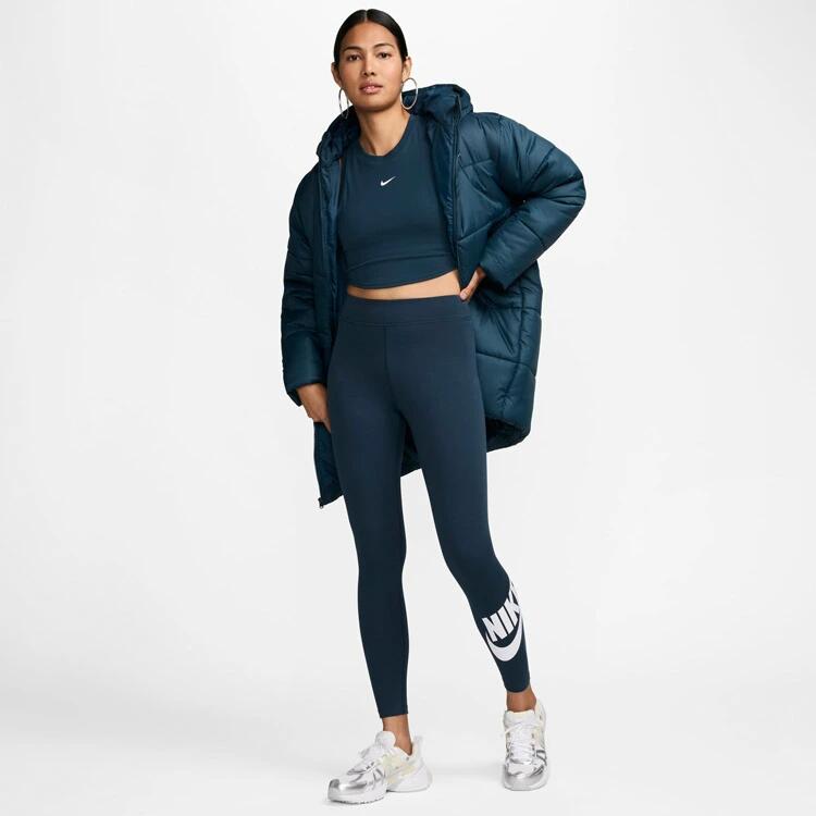 ナイキ NIKE スポーツウェア クラシック ウィメンズ ハイウエスト グラフィック レギンス レディース レギンスパンツ 厚手 透けにくい 伸縮性 吸汗速乾 ランニング ヨガ トレーニング dv7792