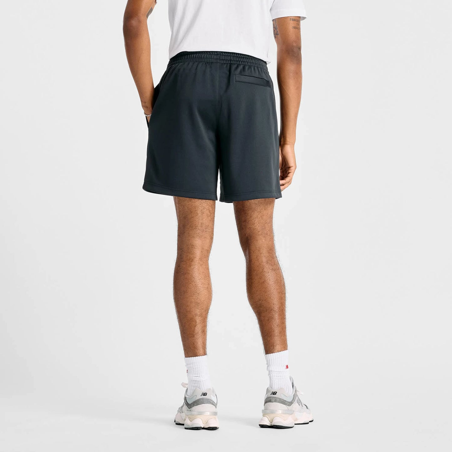 ニューバランス New Balance メンズ Knit Short 7inch AMS51207BK ブラック 黒 ショーツ ハーフパンツ トレーニング ランニング ジム NB Dry 吸汗速乾 ダブルニット ams51207-bk