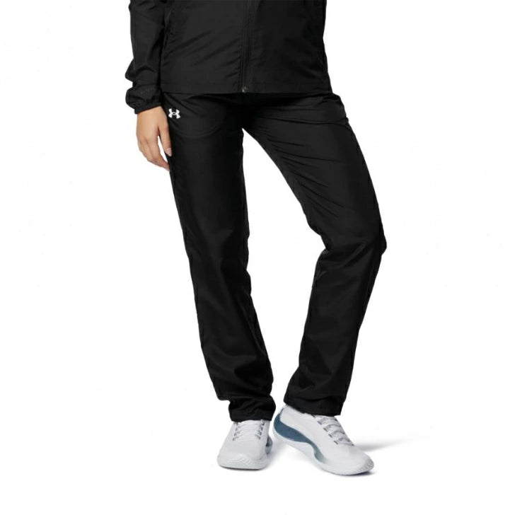 アンダーアーマー UNDER ARMOUR レディース UA WORDMARK WOVEN PANT 1378323 ネイビー ブラック クロスパンツ トレーニング ウォームアップ 撥水 STORM スポーツウェア 1378323