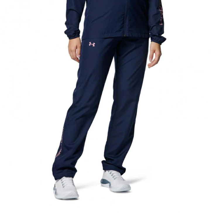 アンダーアーマー UNDER ARMOUR レディース UA WORDMARK WOVEN PANT 1378323 ネイビー ブラック クロスパンツ トレーニング ウォームアップ 撥水 STORM スポーツウェア 1378323