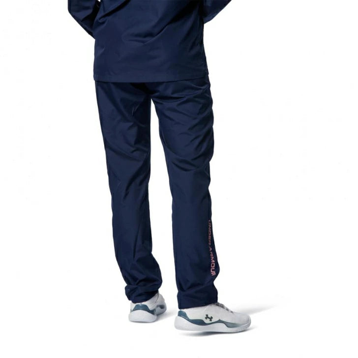 アンダーアーマー UNDER ARMOUR レディース UA WORDMARK WOVEN PANT 1378323 ネイビー ブラック クロスパンツ トレーニング ウォームアップ 撥水 STORM スポーツウェア 1378323