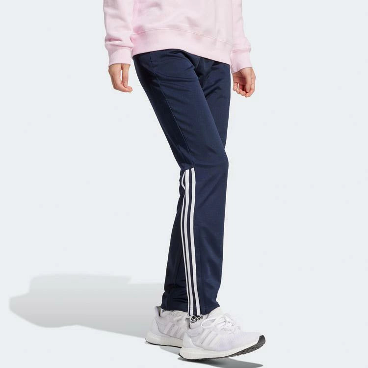 アディダス adidas レディース SERE トラックパンツ IS2142 BKW ブラック/ホワイト ジャージパンツ スリム テーパード 吸汗速乾 ドローコード ジップポケット スポーツウェア koi87-is2144jm