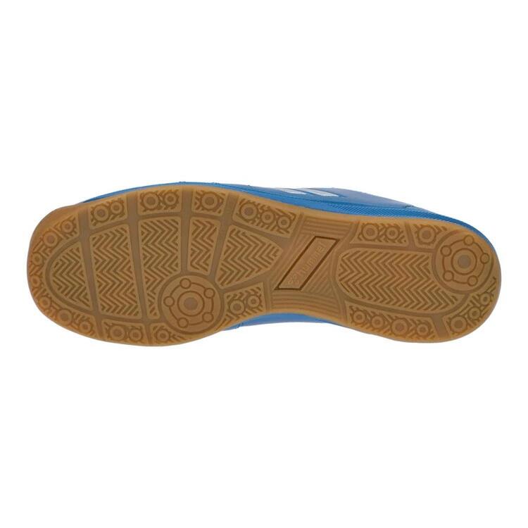 ヒュンメル hummel アピカーレ5 IN Jr. SUPERWIDE HJS5125-7595 ジュニア インドアシューズ キッズ フットサル サッカー 室内履き ワイド スーパーワイド シューレース サックス×シルバー hjs5125-7595