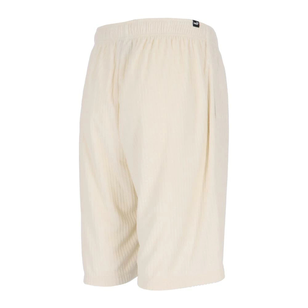 【在庫処分セール】 プーマ PUMA SUMMER PACK パイル ショーツ 680678-87 メンズ ショートパンツ パイル素材 ドローコード リラックスフィット キャットロゴ アイボリー 680678-87