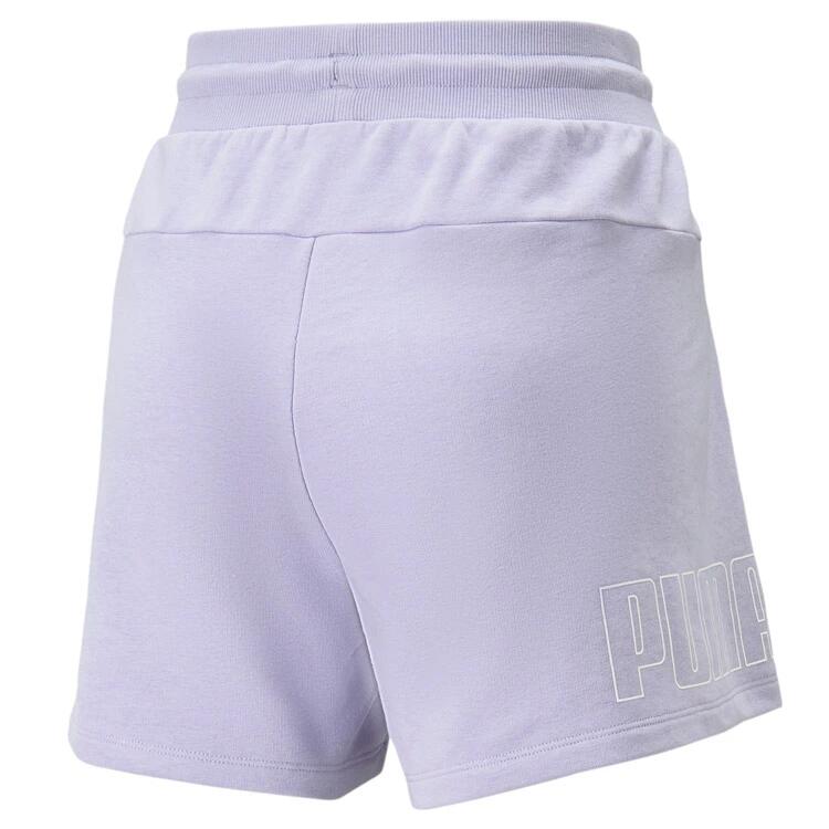 【在庫処分セール】 プーマ PUMA レディース PUMA POWER カラーブロック ショーツ 675583 25 レギュラーフィット 膝丈 ドローコード ラバープリント スポーツウェア 675583-25