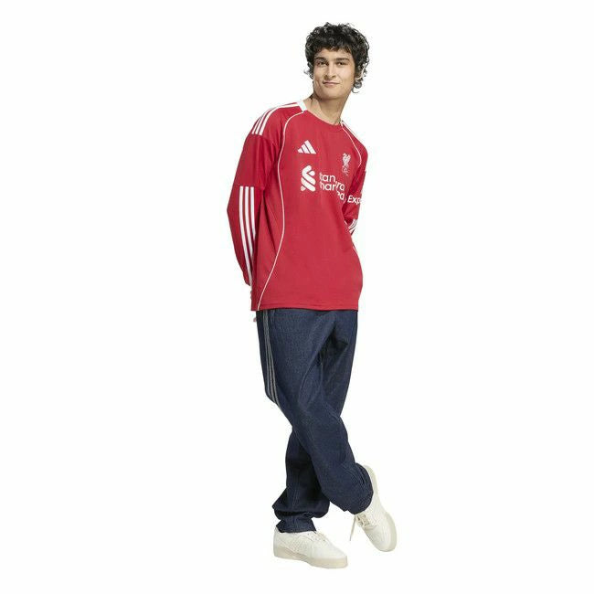 adidas アディダス 25/26 LFC リバプールFC ホーム レプリカユニフォーム 長袖 JYF51 JV6456 ストロベリーレッド 2025-26シーズン サッカー ジャージ 大人 メンズ アンフィールド jyf51