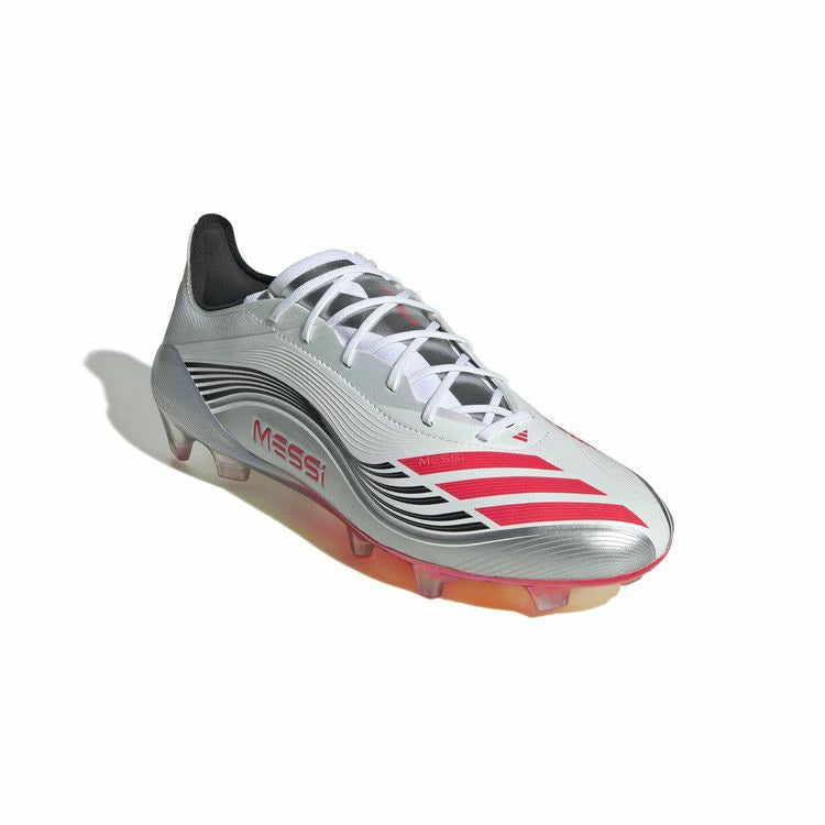 adidas アディダス F50 ELITE FG MESSI JP5593 フットウェアホワイト×ルシッドレッド×シルバーメタリック メンズ 天然芝 サッカースパイク メッシモデル jp5593