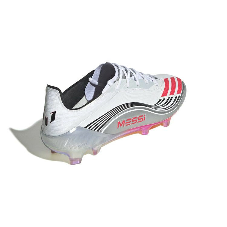 adidas アディダス F50 ELITE FG MESSI JP5593 フットウェアホワイト×ルシッドレッド×シルバーメタリック メンズ 天然芝 サッカースパイク メッシモデル jp5593