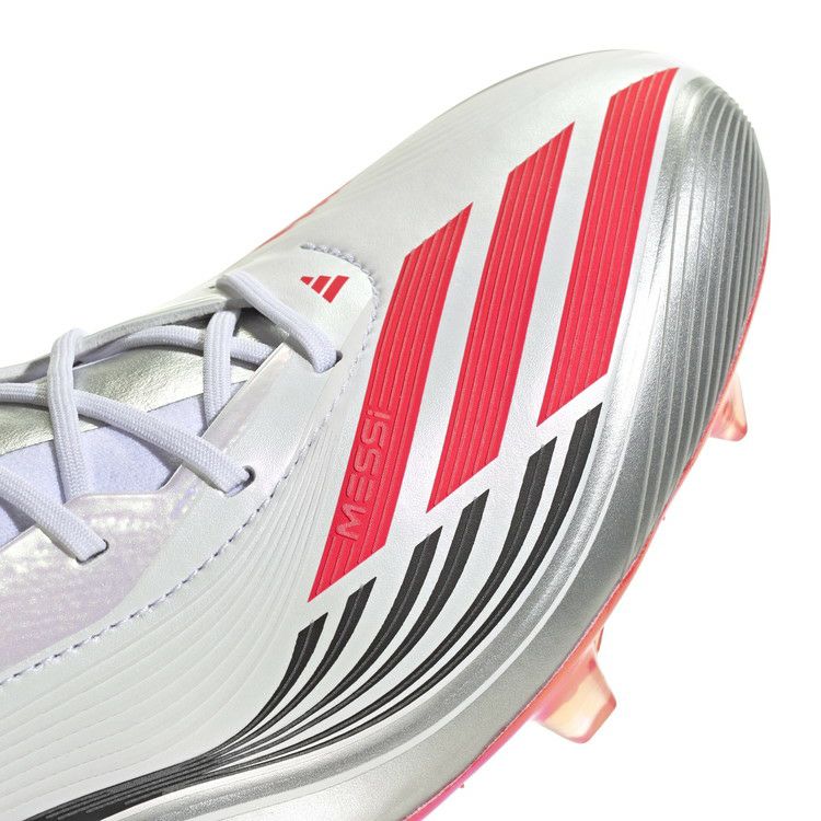 adidas アディダス F50 ELITE FG MESSI JP5593 フットウェアホワイト×ルシッドレッド×シルバーメタリック メンズ 天然芝 サッカースパイク メッシモデル jp5593