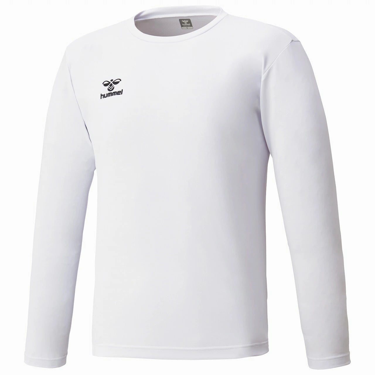 ヒュンメル hummel ワンポイント ロングスリーブシャツ メンズ 吸汗速乾 長袖 Tシャツ トレーニング ウェア Iネイビー ホワイト ブラック hap7234