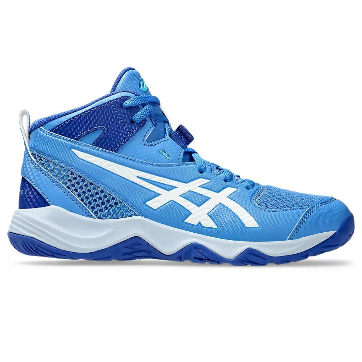 ASICS アシックス DUNKSHOT MB 10 ジュニア キッズ バスケットボールシューズ バッシュ 1064A019.400 ブルーコースト ホワイト 1064a019-400