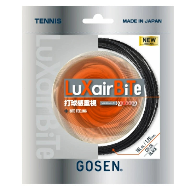 ゴーセン GOSEN テニスガット LuXair series LuXairBiTe 16L 1.25mm/1.30mm 海島構造 マルチフィラメント LFSコーティング 硬式テニス ストリング 日本製 tslxb
