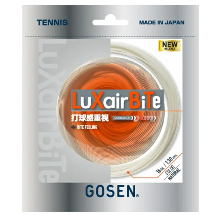 ゴーセン GOSEN テニスガット LuXair series LuXairBiTe 16L 1.25mm/1.30mm 海島構造 マルチフィラメント LFSコーティング 硬式テニス ストリング 日本製 tslxb