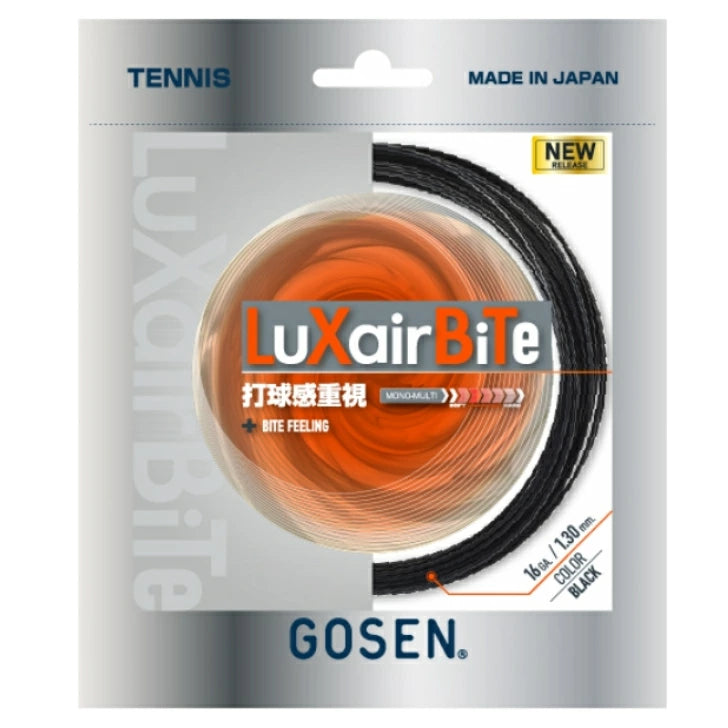ゴーセン GOSEN テニスガット LuXair series LuXairBiTe 16L 1.25mm/1.30mm 海島構造 マルチフィラメント LFSコーティング 硬式テニス ストリング 日本製 tslxb
