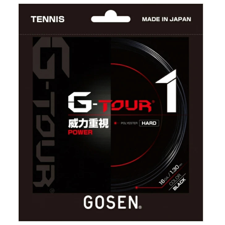 ゴーセン GOSEN テニスガット G-TOUR series G-TOUR1 16LGA 1.25mm ポリエステル モノフィラメント シリコンオイルコーティング 高耐久 高スピン 硬式テニス ストリング 日本製 TSGT11 tsgt11