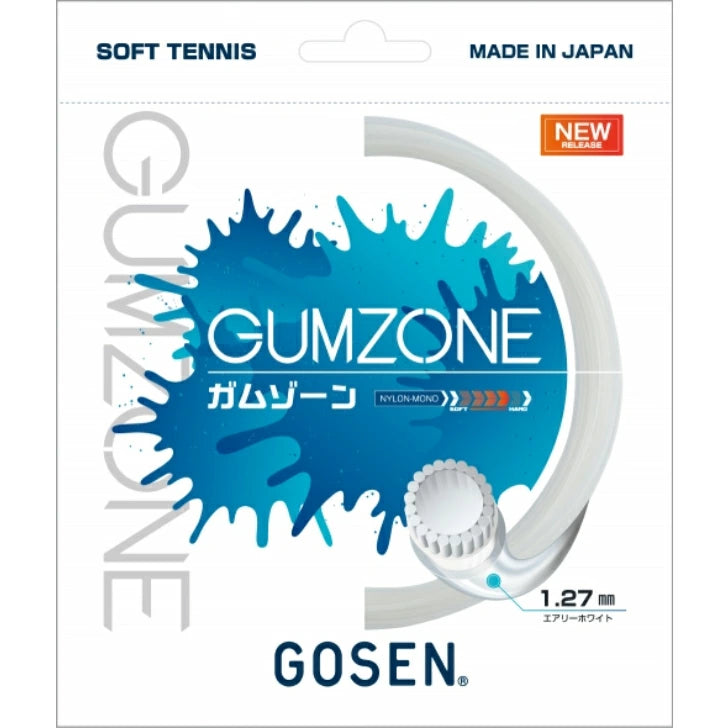 softTennis ソフトテニスガット GOSEN ガムゾーン GUMZONE 1.27mm SSGZ11 ナイロンガット ガムコーティング 高耐久 高反発 コントロール スピン ssgz11
